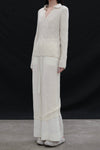 SWAYING 25 Spring/Summer Flared Wool Trousers SW-SW25PS3B12-BAI White SW25PS3B12